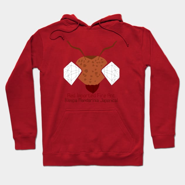 "Bug Eyes" - Red Imported Fire Ant Hoodie by LEclectiqueNoir